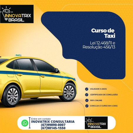 O Curso para Taxista está na modalidade online (EAD)