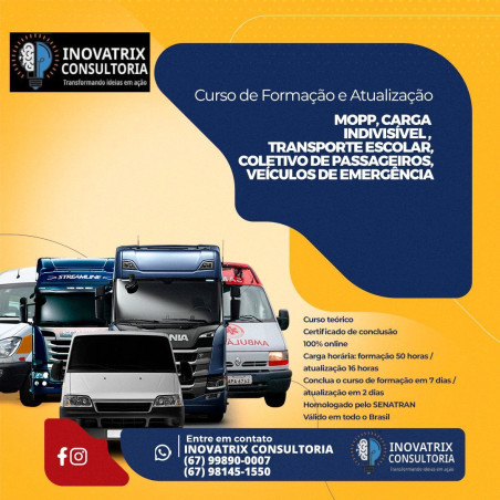 Cursos Especializados para Motoristas Profissionais de Transporte de Produtos Perigosos