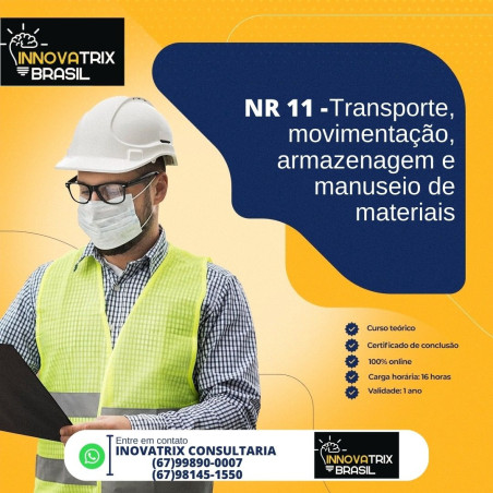 Curso NR 11 – Transporte, Movimentação, Amazenagem e Manuseio de Materiais